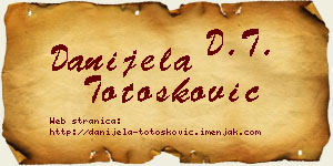 Danijela Totošković vizit kartica